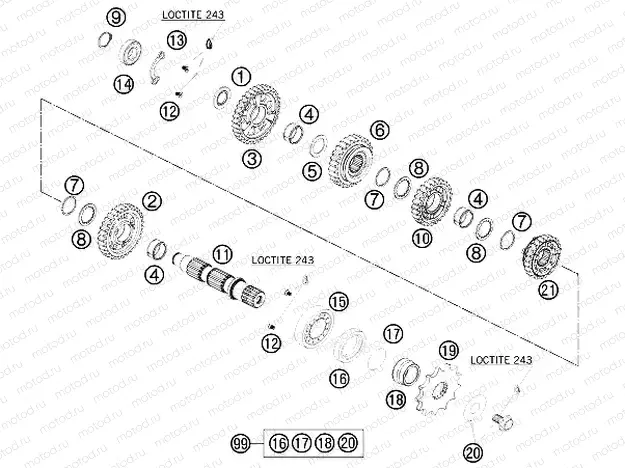 TRANSMISSION II - COUNTERSHAFT