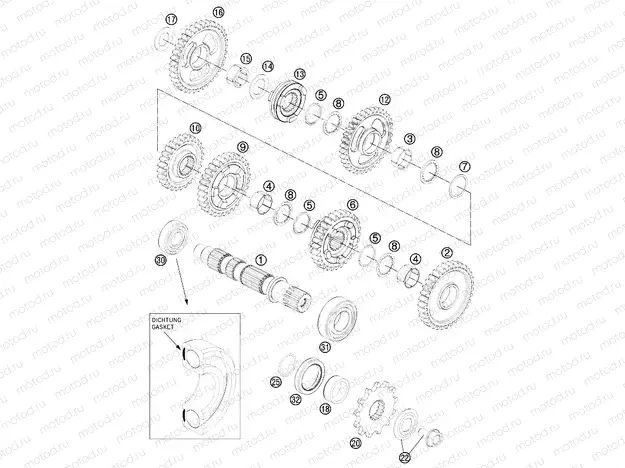 TRANSMISSION II - COUNTERSHAFT