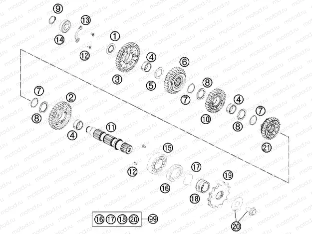TRANSMISSION II - COUNTERSHAFT