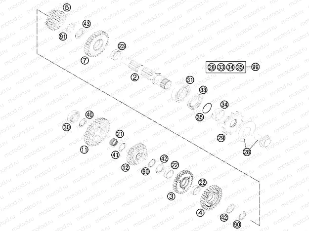 TRANSMISSION II - COUNTERSHAFT