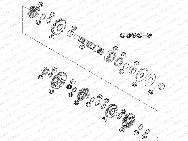 TRANSMISSION II - COUNTERSHAFT