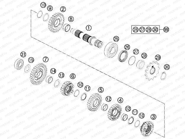 TRANSMISSION II - COUNTERSHAFT