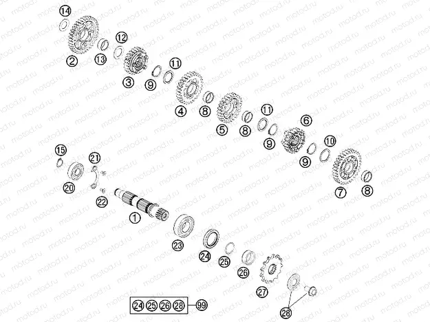 TRANSMISSION II - COUNTERSHAFT
