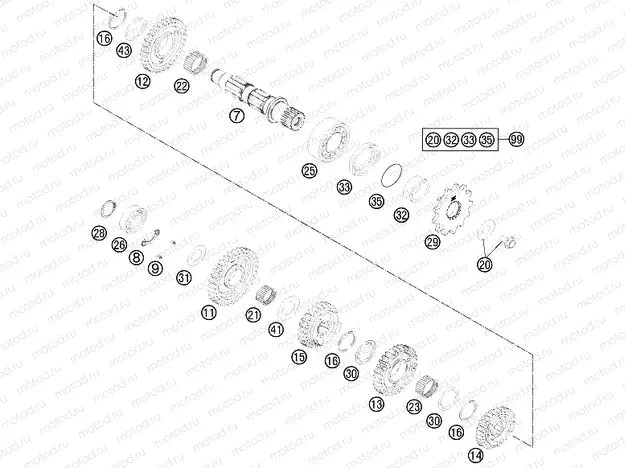 TRANSMISSION II - COUNTERSHAFT