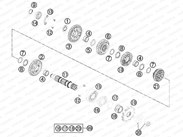 TRANSMISSION II - COUNTERSHAFT