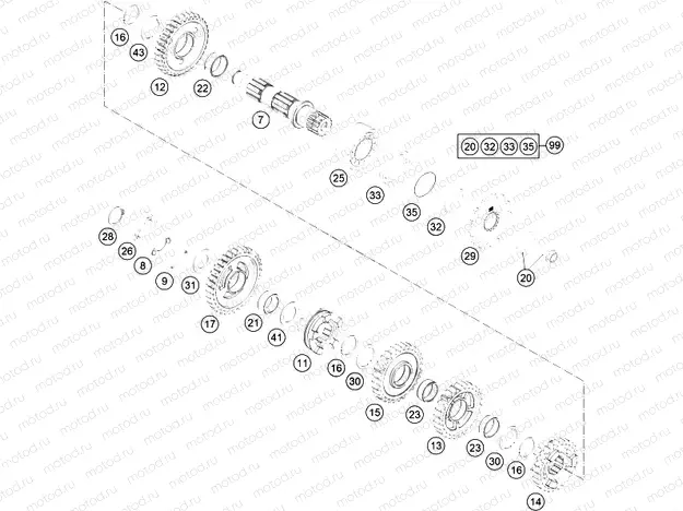 TRANSMISSION II - COUNTERSHAFT