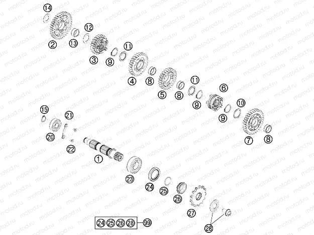 TRANSMISSION II - COUNTERSHAFT