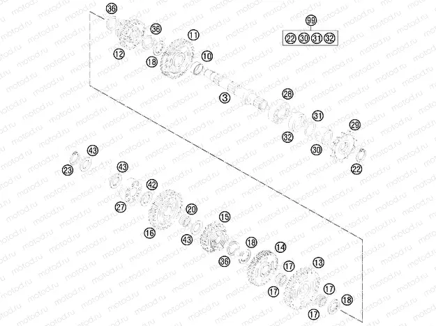 TRANSMISSION II - COUNTERSHAFT