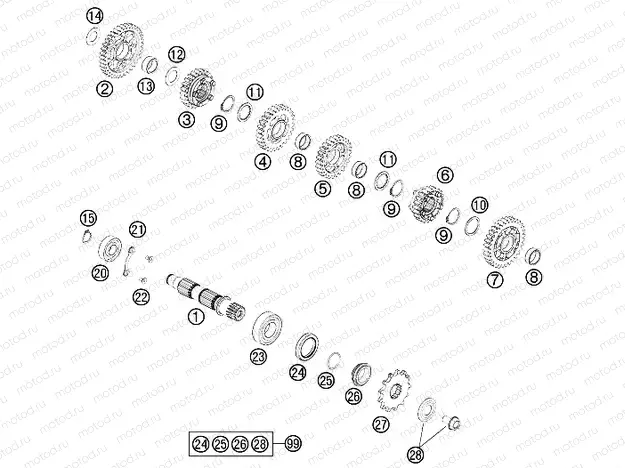 TRANSMISSION II - COUNTERSHAFT