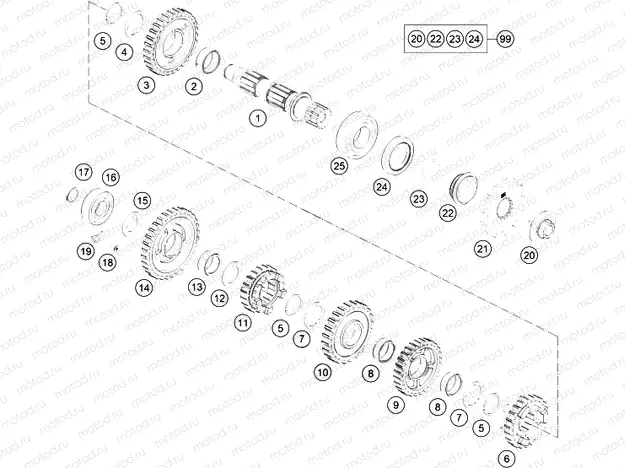 TRANSMISSION II - COUNTERSHAFT