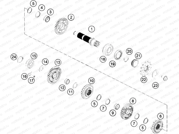 TRANSMISSION II - COUNTERSHAFT|Engine|33