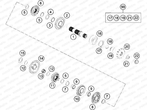 TRANSMISSION II - COUNTERSHAFT|Engine|33