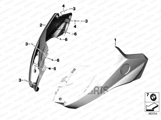 Trim cover side section, upper