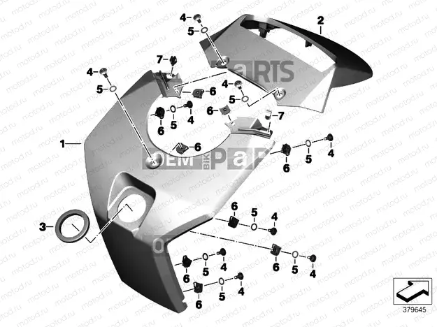 Trim, ignition/steering lock