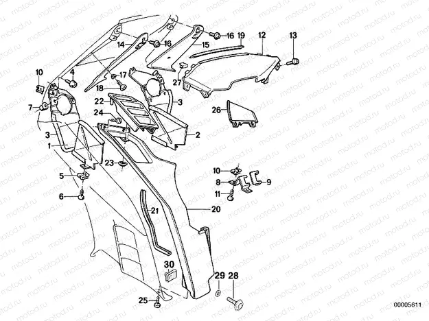 Trim panel mounting parts