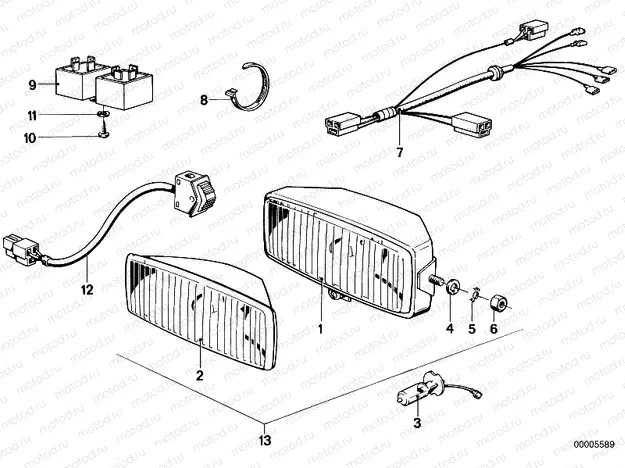 Trim panel signalling light/headlight