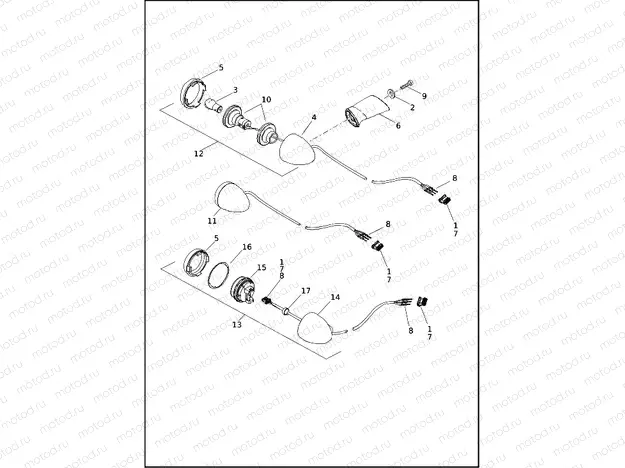 TURN SIGNALS, REAR - FLFB, FLFBS, FLFBSANV, FLSB, FLSL, FXBB, FXBRS, FXFB, FXFBS, FXLR, FXLRS, FXST (2 OF 2)