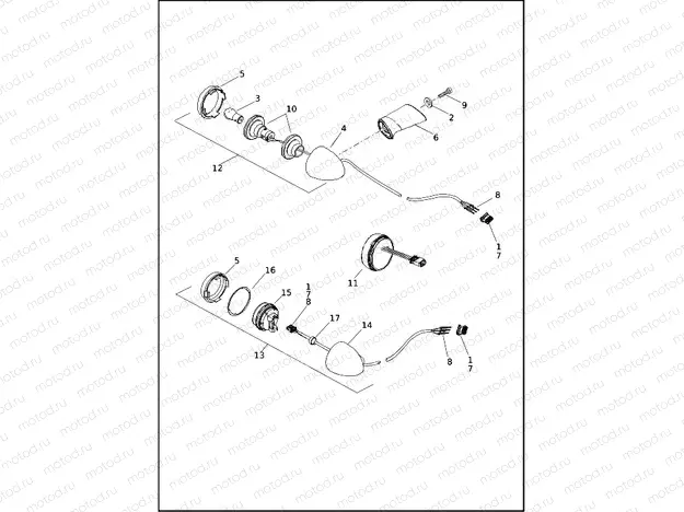 TURN SIGNALS, REAR - FLFBS, FLSB, FXBBS, FXFBS, FXLRS, FXST, FXBR (2 OF 2)