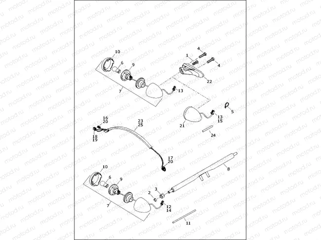 TURN SIGNALS, REAR - XL1200CX, XL1200T