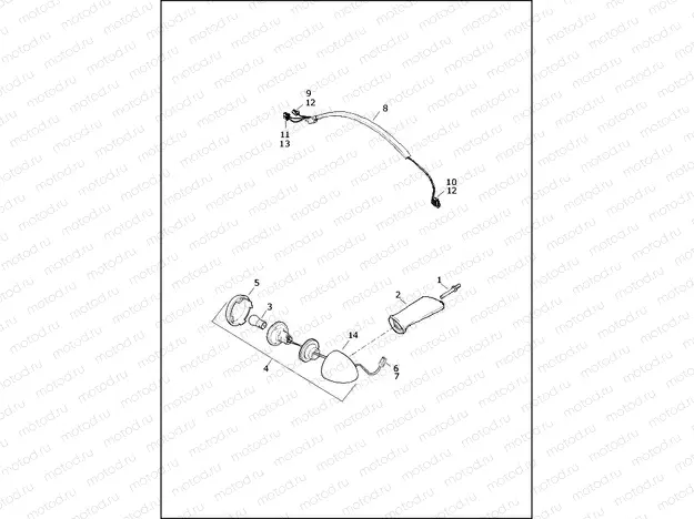 TURN SIGNALS, REAR - XL883L and XL1200C