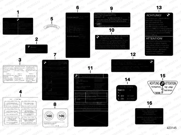 VARIOUS NOTICE STICKERS
