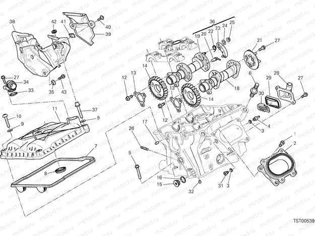 VERTICAL CYLINDER HEAD - TIMING [MOD:1299;XST:AUS,EUR,FRA,JAP]