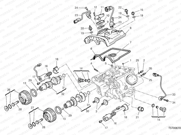 VERTICAL CYLINDER HEAD - TIMING [MOD:DVL1260]