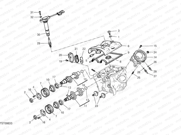 VERTICAL CYLINDER HEAD - TIMING [MOD:HYM 950]