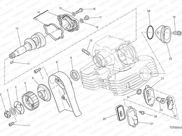 VERTICAL CYLINDER HEAD - TIMING [MOD:M 797]