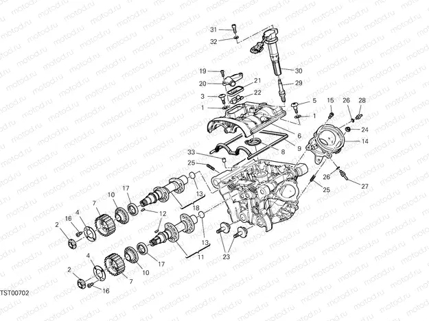 VERTICAL CYLINDER HEAD - TIMING [MOD:M937]