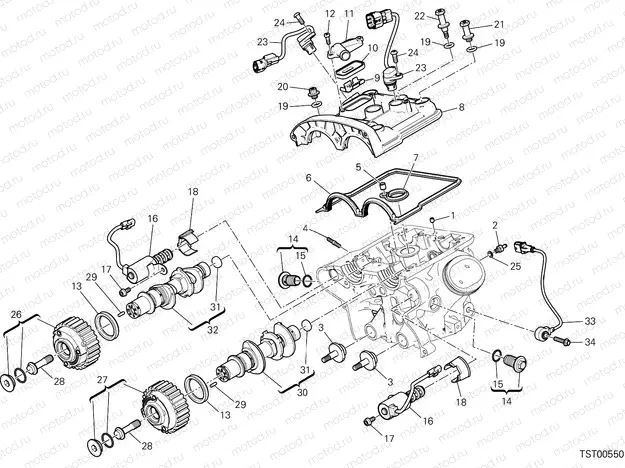 VERTICAL CYLINDER HEAD - TIMING [MOD:MS1200PP]