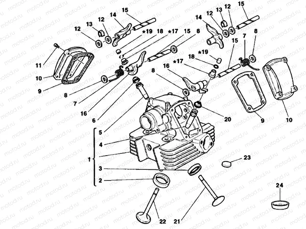 VERTICAL CYLINDER HEAD » VALVE DRIVE