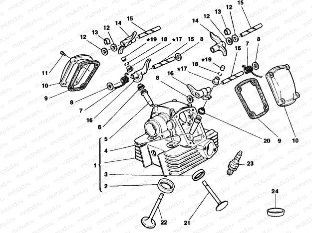 VERTICAL CYLINDER HEAD » VALVE DRIVE