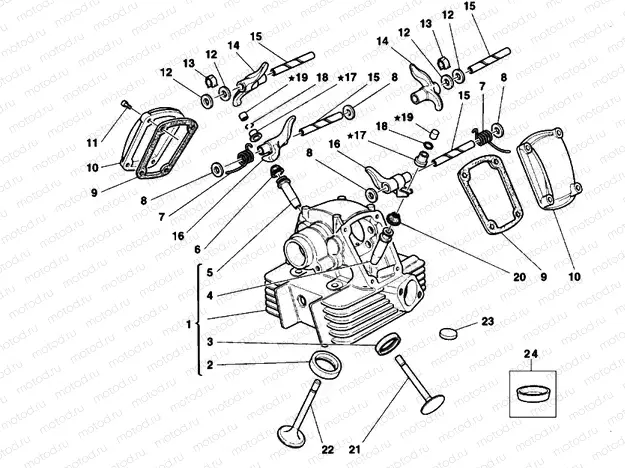 VERTICAL CYLINDER HEAD » VALVE DRIVE