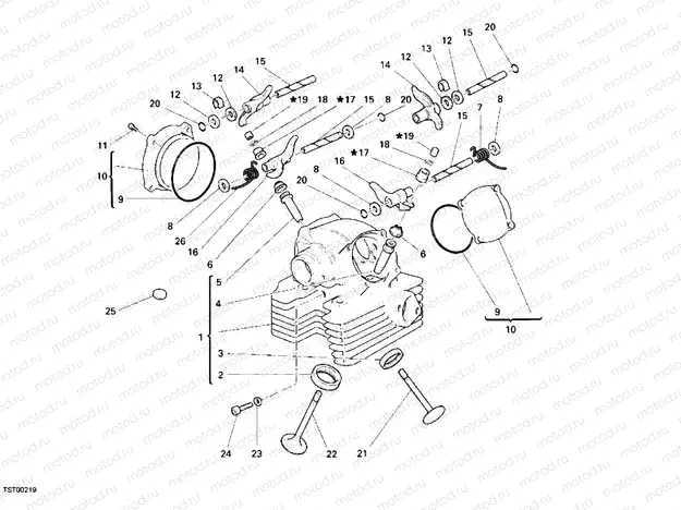 VERTICAL CYLINDER HEAD » VALVE DRIVE