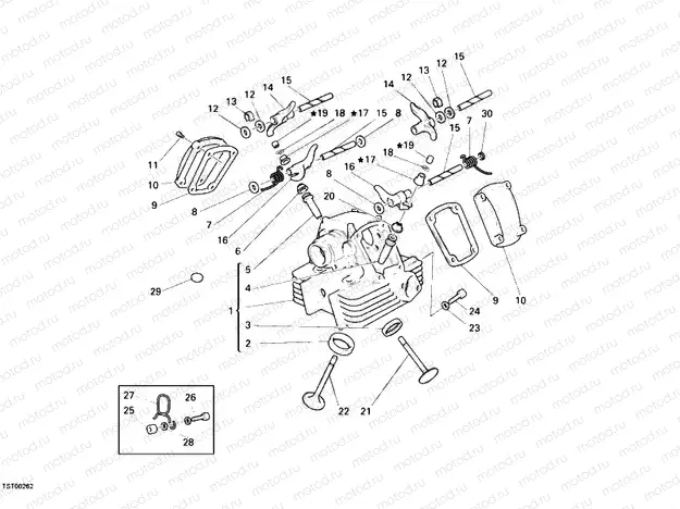 VERTICAL CYLINDER HEAD » VALVE DRIVE
