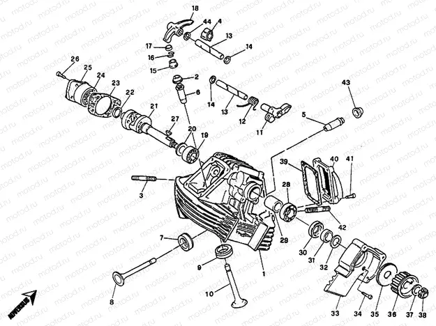 VERTICAL CYLINDER HEAD » VALVE DRIVE