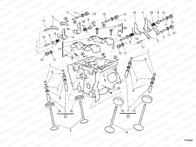 VERTICAL CYLINDER HEAD » VALVE DRIVE