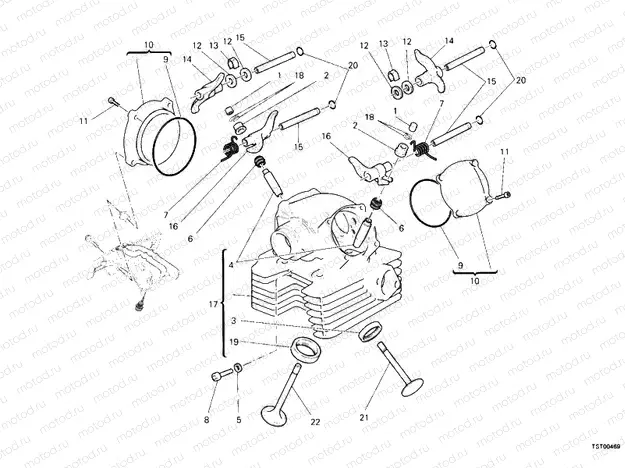VERTICAL CYLINDER HEAD » VALVE DRIVE