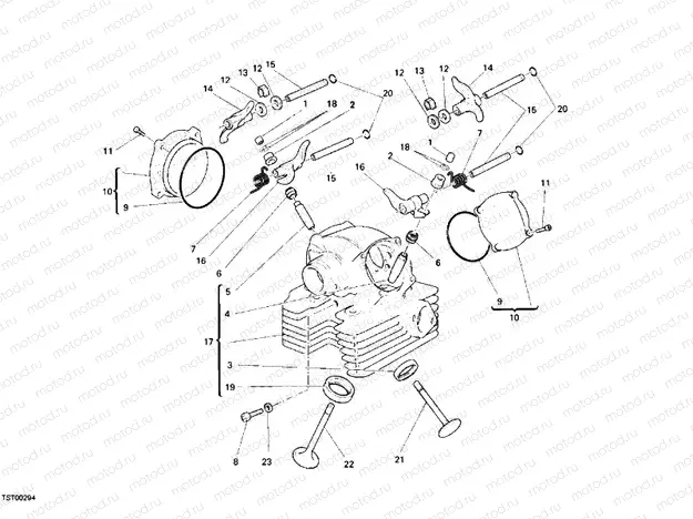 VERTICAL CYLINDER HEAD » VALVE DRIVE
