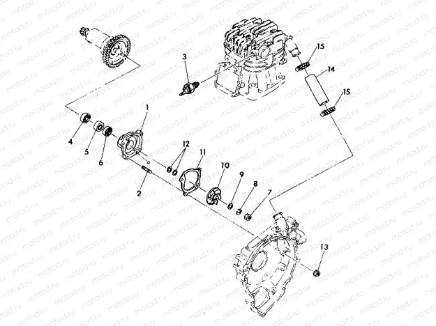 WATER PUMP ASSEMBLY 350 2X4 - Update (4919821982038A) | WATER PUMP ASSEMBLY 350 2X4 - Update (4919821982038A)
