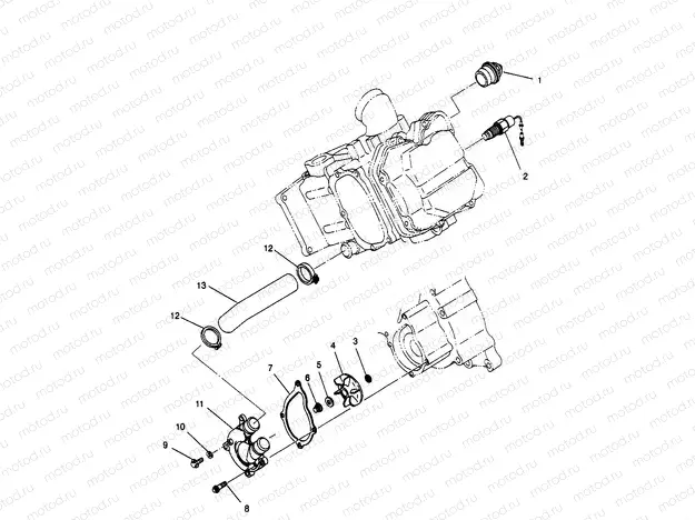 WATER PUMP Magnum 2X4 W967544 (4936033603C012) | WATER PUMP Magnum 2X4 W967544 (4936033603C012)