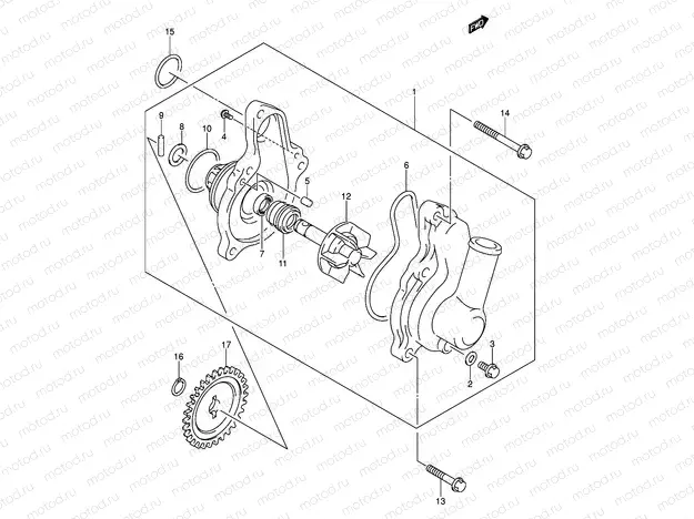 WATER PUMP (MODEL K5/K6/K7)