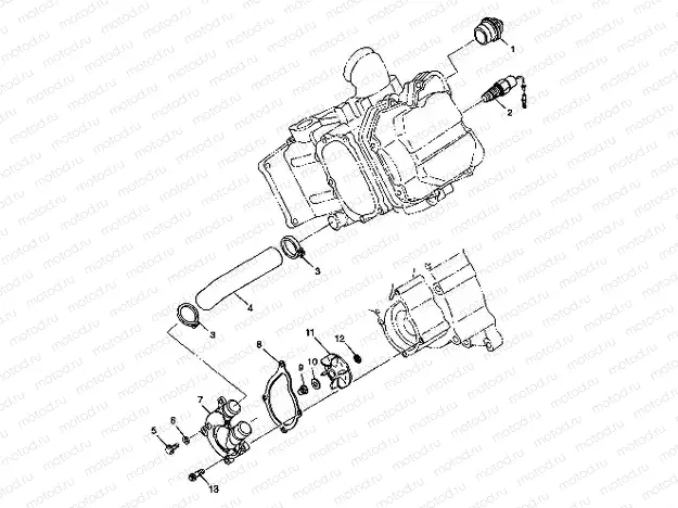 WATER PUMP - W98CH50A(C)(D)(E)(F) (4950135013e001) | WATER PUMP - W98CH50A(C)(D)(E)(F) (4950135013e001)