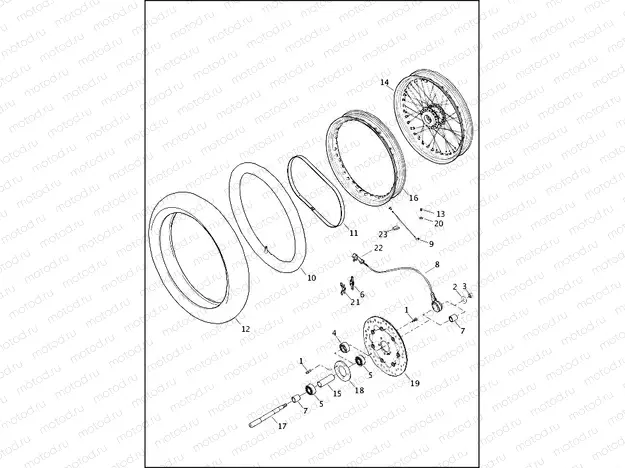 WHEEL, FRONT, LACED (1 OF 2)