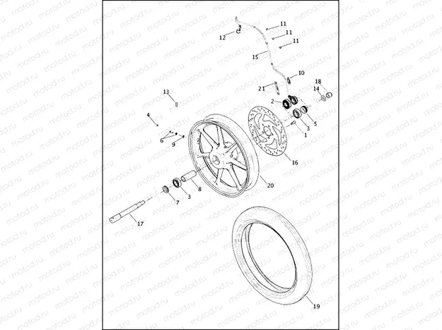 WHEEL, FRONT - XG500 XG750