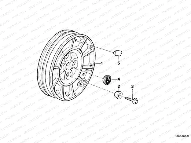 Wheel hub rear