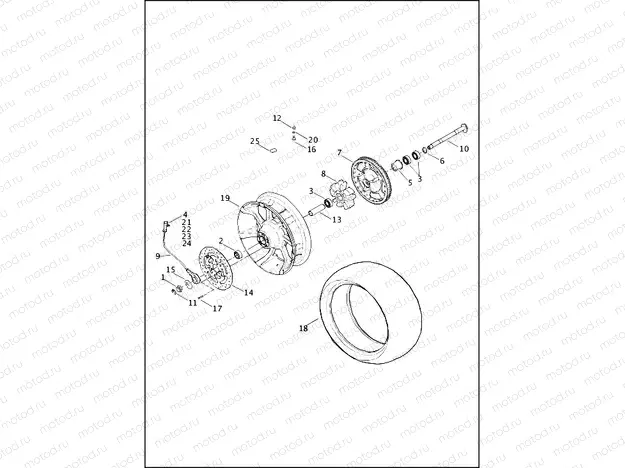 WHEEL, REAR