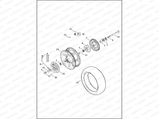 WHEEL, REAR