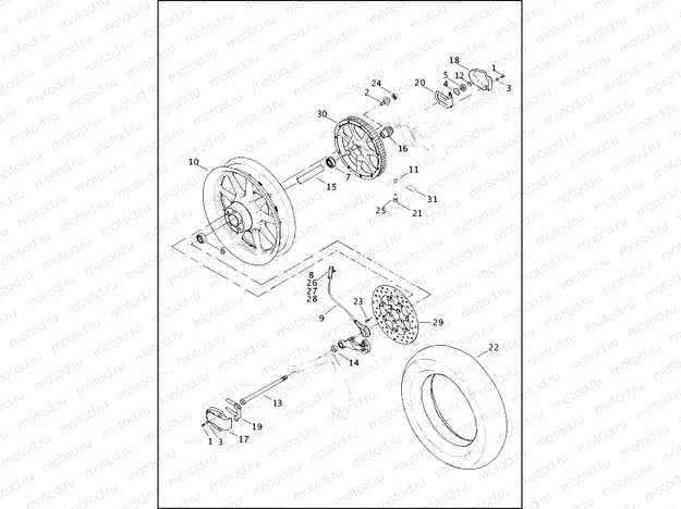 WHEEL, REAR
